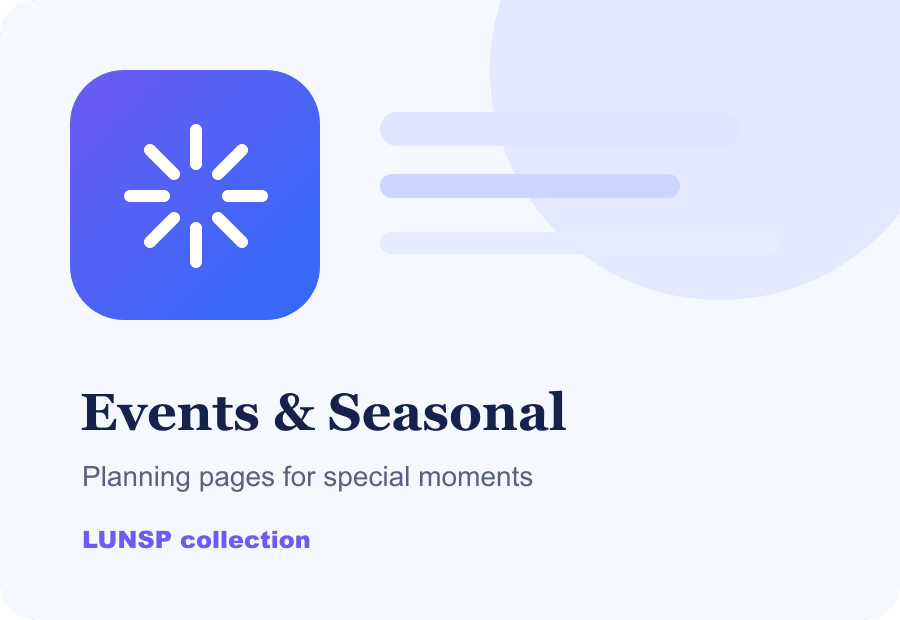Events & Seasonal collection artwork