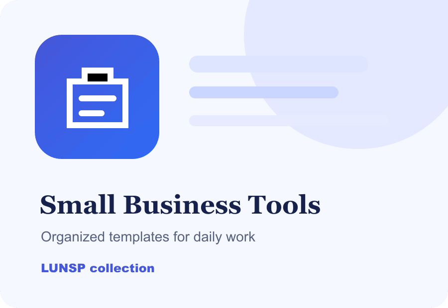 Small Business Tools collection artwork