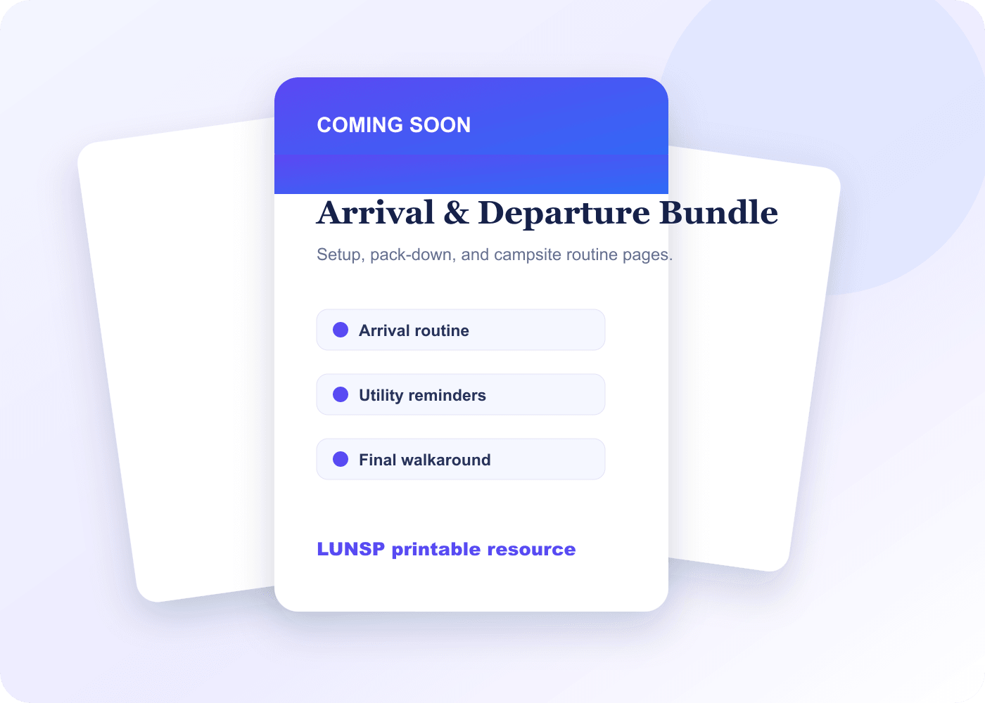 RV Arrival & Departure Checklist Bundle preview image
